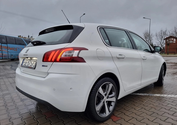 Peugeot 308 cena 43500 przebieg: 172000, rok produkcji 2017 z Mosina małe 232